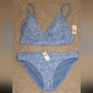 Brand New! with tags. aerie blue floral bikini